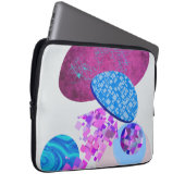 Moderne lila und zyklische Formen Laptopschutzhülle (Vorne Rechts)