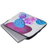 Moderne lila und zyklische Formen Laptopschutzhülle (Vorne Knopf)
