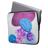 Moderne lila und zyklische Formen Laptopschutzhülle (Vorderseite Links)