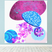 Moderne lila und zyklische Formen Leinwanddruck (Insitu (Holzboden))