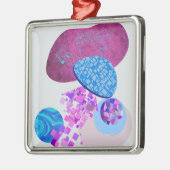 Moderne lila und zyklische Formen Ornament Aus Metall (Links)