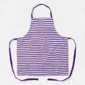 Moderne lila violett-weiße Streifen Schürze (Vorderseite)
