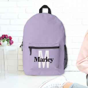 Moderne lila violette süße personalisierte Namen Bedruckter Rucksack