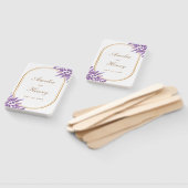 Moderne Lila Violettlavenders Blumenhochzeit Fächer (Non-assembled)