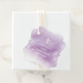 Moderne Lila Wasserfarbe Erste Heilige Kommune Geschenkanhänger (Beispiel)