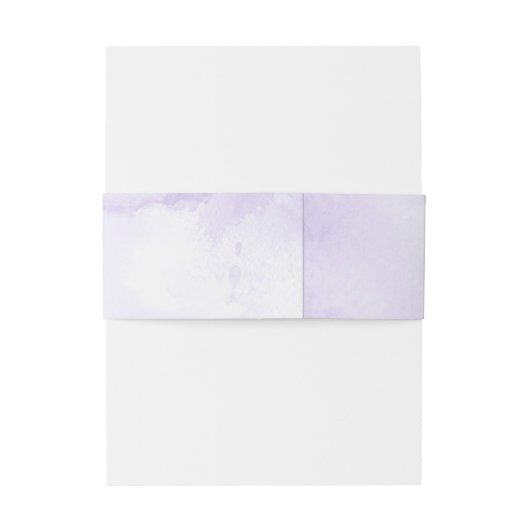 Moderne Lila Wasserfarbenhochzeit Einladungsbanderole (Rückseitenbeispiel)