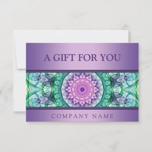 Moderne lila Wasserlilie Mandala (Vorderseite)