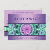 Moderne lila Wasserlilie Mandala (Vorne/Hinten)