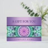 Moderne lila Wasserlilie Mandala (Stehend Vorderseite)