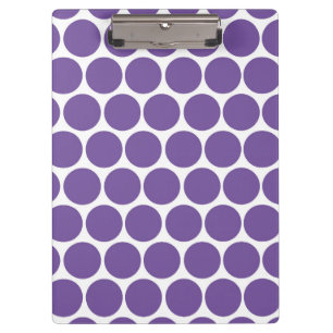MODERNE LILA, WEISSE POLKA-DOPPEN KLEMMBRETT