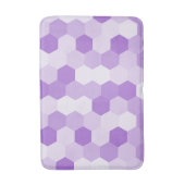 Moderne Lila Weißhexagonale Geometrie Badematte (Vorderseite Vertikal)