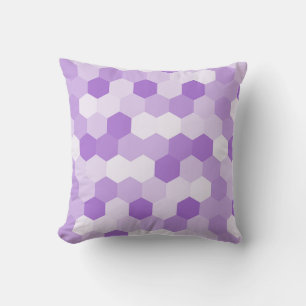 Moderne Lila Weißhexagonale Geometrie Kissen