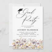 Moderne Lila Wildblumen Blumengrad Party Einladung