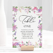 Moderne Lila Wildblumen Tischnummer