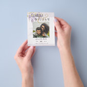 Moderne Lila Wisteria FOTO Wedding Save the Date Flyer (Gruppe)