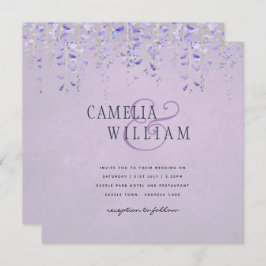 Moderne Lila Wisteria Lace Wedding