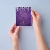 Moderne Lila Wisteria Lace Wedding Flyer (Gruppe)
