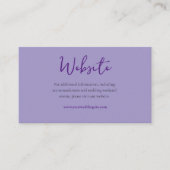 Moderne Lilac Blue Hydrangea Floral Wedding Websit Begleitkarte (Vorderseite)