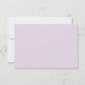 Moderne Lilac Calligraphie RSVP Karte (Rückseite)