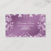 Moderne Lilac Floral Business Card Visitenkarte (Rückseite)