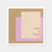 Moderne Lilac Gold Geometric Custom Wedding Serviette (Vorderseite)