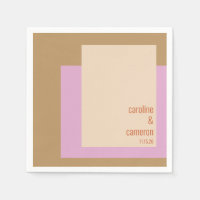 Moderne Lilac Gold Geometric Custom Wedding