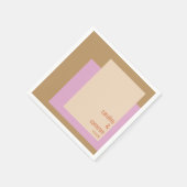 Moderne Lilac Gold Geometric Custom Wedding Serviette (Ecke)