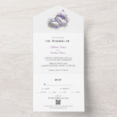 Moderne Lilac-Hochzeitserklärung All In One Einladung (Innen)