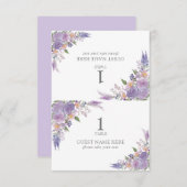 Moderne Lilac Lavender Mauve Wedding Platzkarte RSVP Karte (Vorne/Hinten)