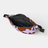 Moderne Lilac-Lila und braune Kuhhautdrucke Bauchtasche (Offen)