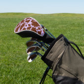 Moderne Lilac-Lila und braune Kuhhautdrucke Golf Headcover (In SItu)