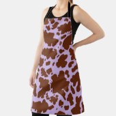 Moderne Lilac-Lila und braune Kuhhautdrucke Schürze (InSitu)