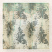 Moderne Lilie Glasuntersetzer (Vorderseite)