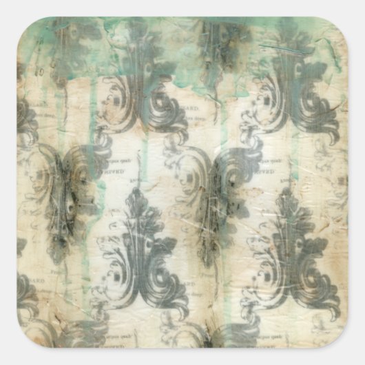 Moderne Lilie Quadratischer Aufkleber (Vorderseite)