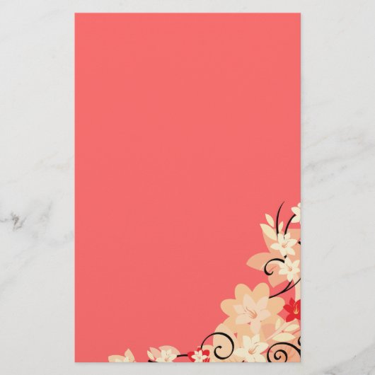 Moderne Lillie Briefpapier (Vorderseite)