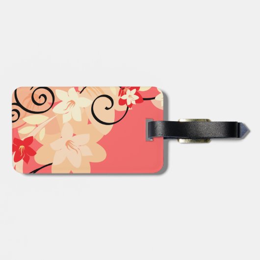 Moderne Lillie Gepäckanhänger (Rückseite horizontal)