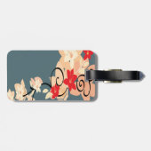 Moderne Lillie Gepäckanhänger (Rückseite horizontal)