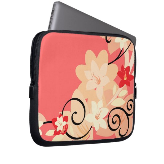 Moderne Lillie Laptopschutzhülle (Vorne Rechts)