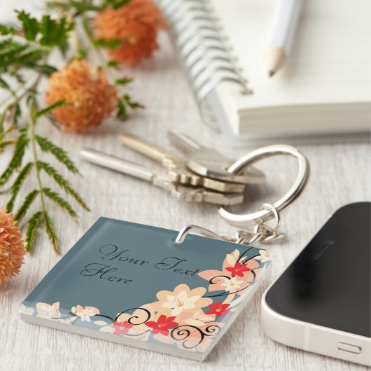 Moderne Lillie Schlüsselanhänger (Vorderseite rechts)