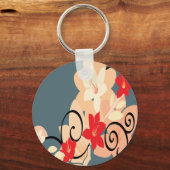 Moderne Lillie Schlüsselanhänger (Vorderseite)