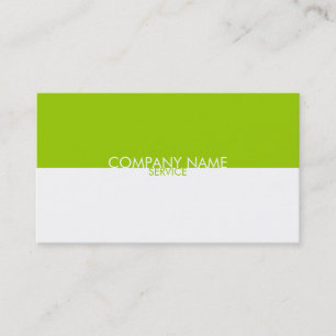 Moderne Lime Green White Visitenkarte