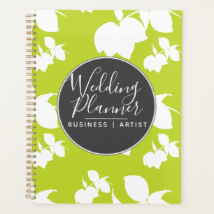 Moderne Limette-Zitronen-Silohuette Hochzeit Planer