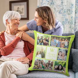 Moderne Limettengrüne Familienwiedervereinigungs-M Kissen