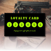 Moderne, Limone Black Loyalty Cards
