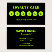 Moderne, Limone Black Loyalty Cards (Vorne & Hinten)