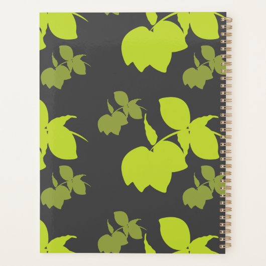 Moderne Limone Lemon Silohuette Wedding Planer (Rückseite)