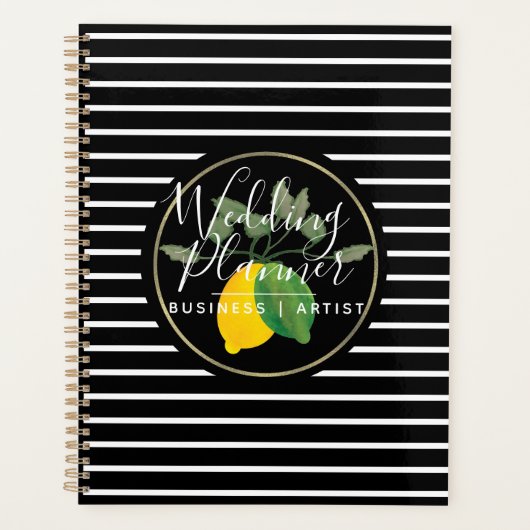 Moderne Limone Lemon-Wasserfarben-Logotrolle bei H Planer (Vorderseite)