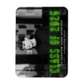 Moderne Limone Neon Class 2025 Foto Abschluss Magnet (Vertikal)