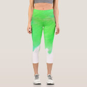 Moderne Limone Wasserfarbe künstlerische, farbenfr Capri Leggings (Vorderseite)
