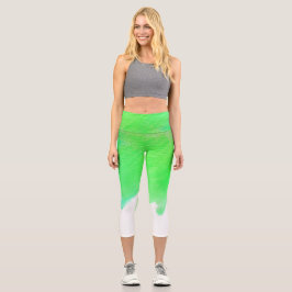 Moderne Limone Wasserfarbe künstlerische, farbenfr Capri Leggings